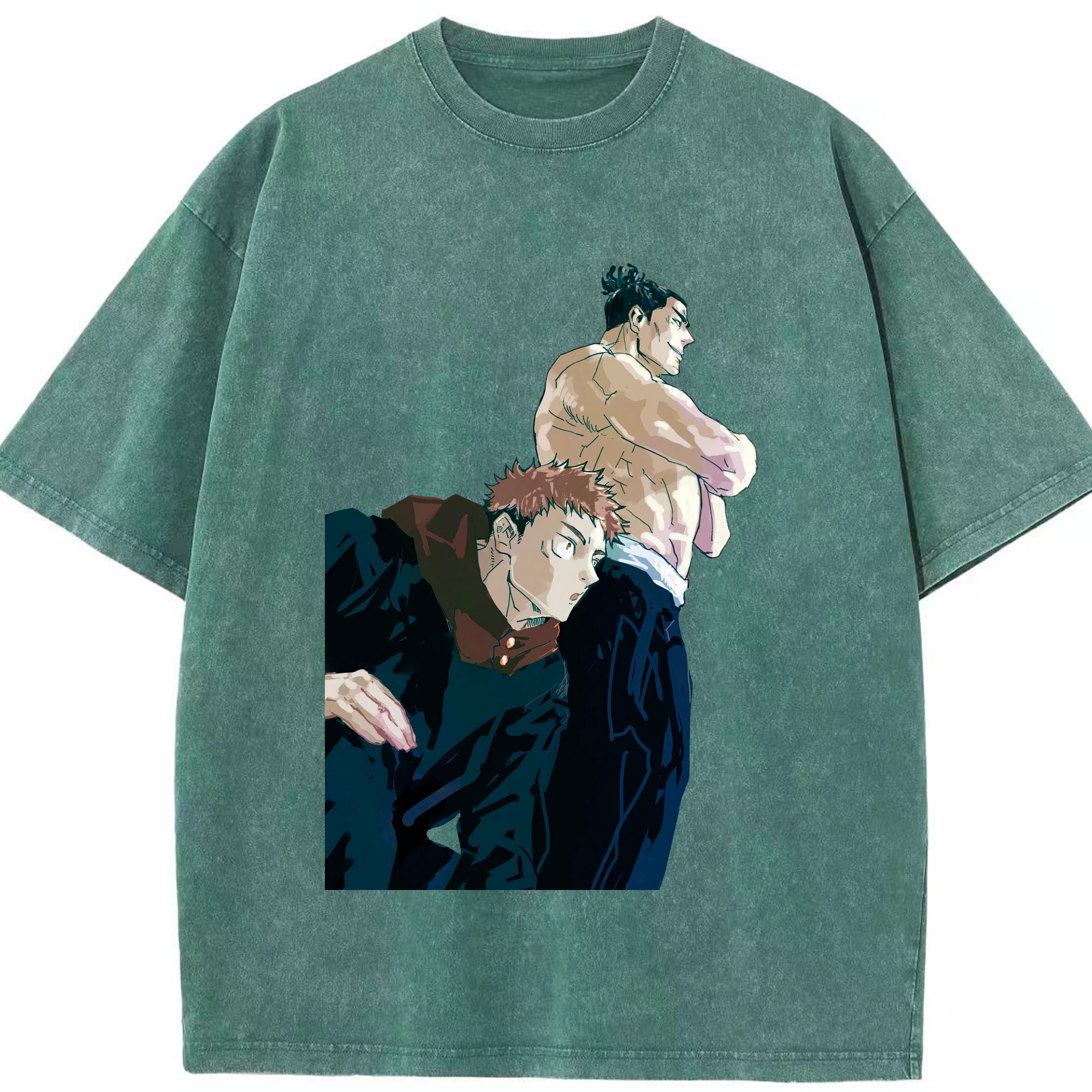 （画像用） 呪術廻戦 Jujutsu Kaisen 綿100% ヴィンテージ風 半袖Tシャツ（フロントプリント）